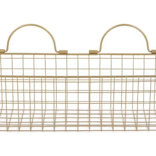 Kirkland's Home Antique Gold 2-Pc. Wire Basket Set- Wall Storage
