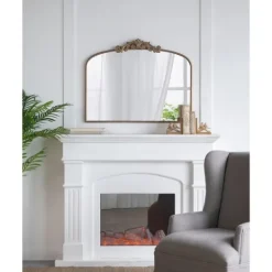 Kirkland's Home Antique Gold Studded Floral Scroll Mirror- Decorative Mirrors