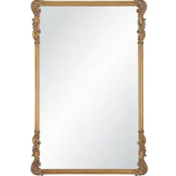 Kirkland's Home Antique Gold Vintage Rectangular Wall Mirror- Decorative Mirrors