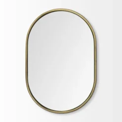Kirkland's Home Antique Metal Frame Oval Wall Mirror- Decorative Mirrors