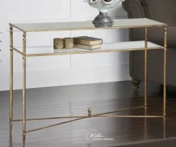 Kirkland's Home Antique Mirror Top Console Table- Console Tables