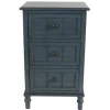 Kirkland's Home Antique Navy 3-Drawer Chest Side Table- Accent & End Tables