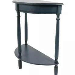 Kirkland's Home Antique Navy Half Round Console Table- Console Tables