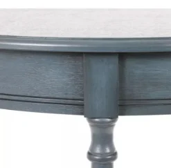 Kirkland's Home Antique Navy Half Round Console Table- Console Tables