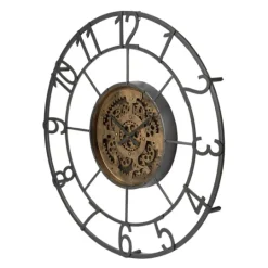 Kirkland's Home Antique Rusted Iron Gearwork Wall Clock- Clocks