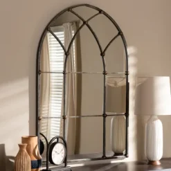 Kirkland's Home Antique Silver Arched Metal Mirror- Decorative Mirrors
