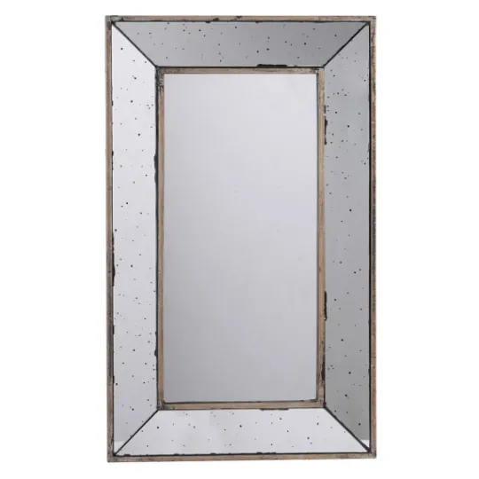 Kirkland's Home Antique Silver Glass Rectangular Frame Mirror- Decorative Mirrors