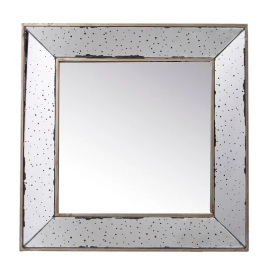 Kirkland's Home Antique Silver Glass Square Frame Mirror- Decorative Mirrors