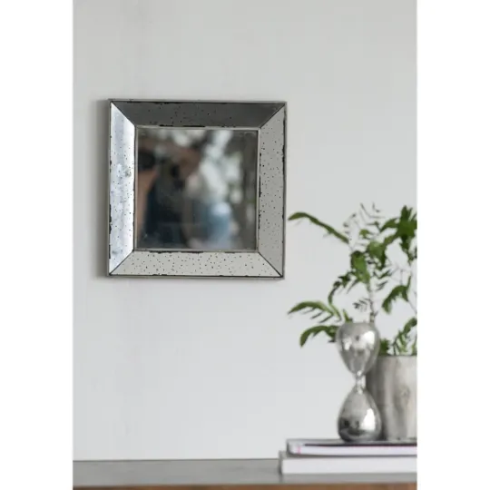 Kirkland's Home Antique Silver Glass Square Frame Mirror- Decorative Mirrors