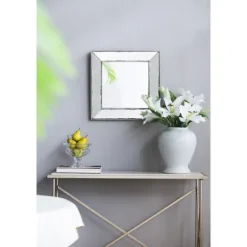 Kirkland's Home Antique Silver Glass Square Frame Mirror- Decorative Mirrors