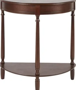 Kirkland's Home Antique Walnut Half Round Console Table- Console Tables