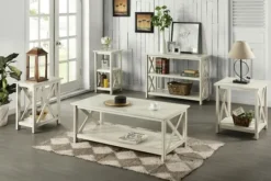 Kirkland's Home Antique Washed Wood Coffee Table- Coffee Tables