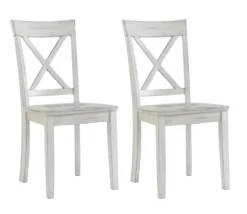 Kirkland's Home Antique Washed Wood Dining Chairs, Set Of 2- Dining Chairs