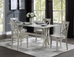 Kirkland's Home Antique Washed Wood Dining Chairs, Set Of 2- Dining Chairs
