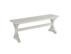 Kirkland's Home Antique Washed Wood Dining Bench- Benches & Ottomans