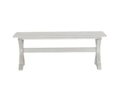Kirkland's Home Antique Washed Wood Dining Bench- Benches & Ottomans