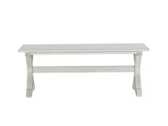 Kirkland's Home Antique Washed Wood Dining Bench- Benches & Ottomans