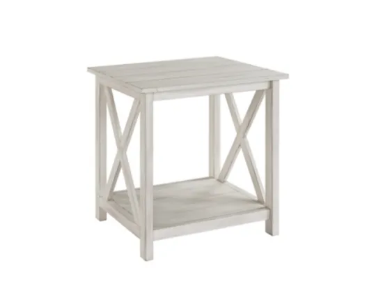 Kirkland's Home Antique Washed Wood Square Side Table- Accent & End Tables