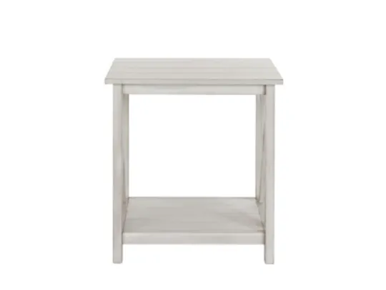 Kirkland's Home Antique Washed Wood Square Side Table- Accent & End Tables