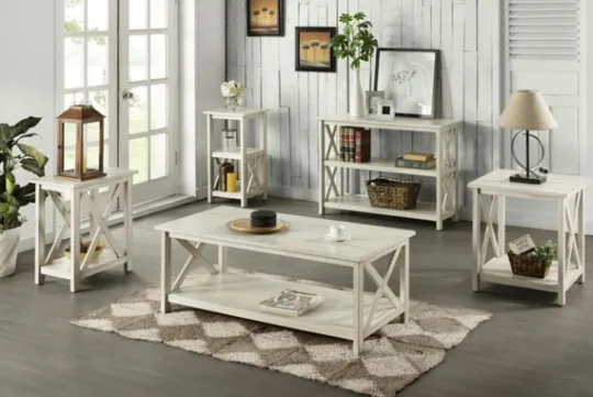 Kirkland's Home Antique Washed Wood Square Side Table- Accent & End Tables