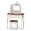 Kirkland's Home Antique White And Walnut 2-Pc. Vanity Set- Armoires