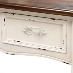 Kirkland's Home Antique White And Walnut 2-Pc. Vanity Set- Armoires