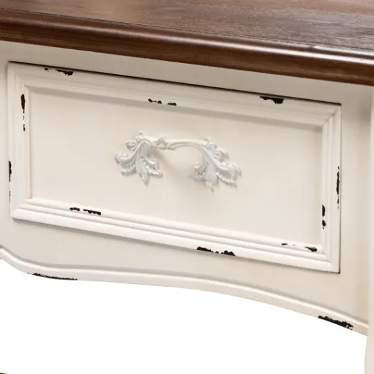 Kirkland's Home Antique White And Walnut 2-Pc. Vanity Set- Armoires