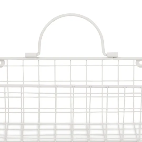 Kirkland's Home Antique White 2-Pc. Long Wire Basket Set, 11 In.- Wall Storage