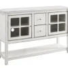 Kirkland's Home Antique White Wood Tv Stand Console Table- Console Tables