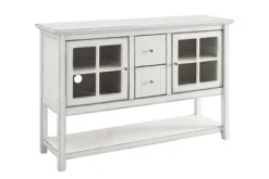 Kirkland's Home Antique White Wood Tv Stand Console Table- Console Tables