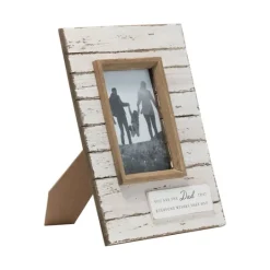 Kirkland's Home Antique White Wooden Dad Picture Frame- Picture Frames