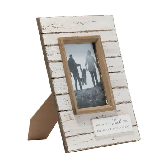 Kirkland's Home Antique White Wooden Dad Picture Frame- Picture Frames