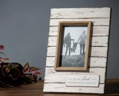 Kirkland's Home Antique White Wooden Dad Picture Frame- Picture Frames