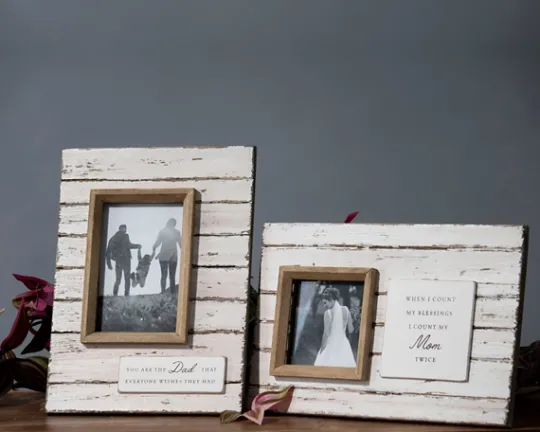 Kirkland's Home Antique White Wooden Dad Picture Frame- Picture Frames