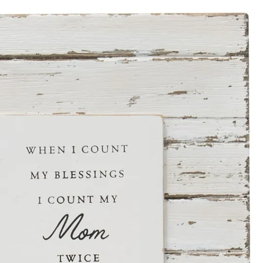 Kirkland's Home Antique White Wooden Mom Picture Frame- Picture Frames