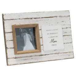 Kirkland's Home Antique White Wooden Mom Picture Frame- Picture Frames