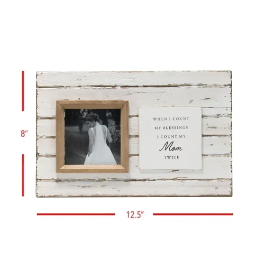 Kirkland's Home Antique White Wooden Mom Picture Frame- Picture Frames