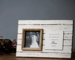 Kirkland's Home Antique White Wooden Mom Picture Frame- Picture Frames