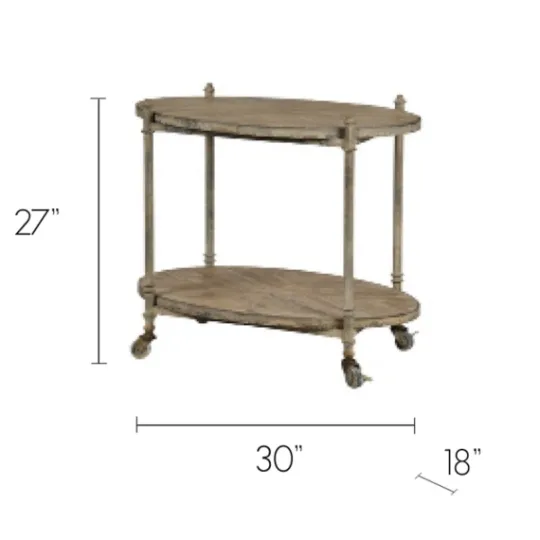 Kirkland's Home Antique Wood And Metal Bar Cart- Kitchen Islands & Bar Carts