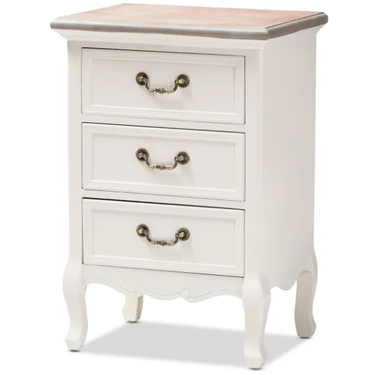 Kirkland's Home Antique Wooden 3-Drawer Nightstand- Nightstands