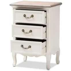 Kirkland's Home Antique Wooden 3-Drawer Nightstand- Nightstands