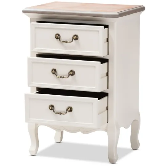Kirkland's Home Antique Wooden 3-Drawer Nightstand- Nightstands