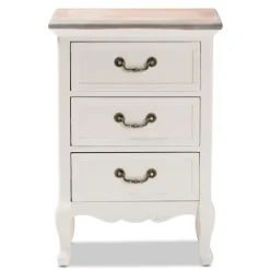 Kirkland's Home Antique Wooden 3-Drawer Nightstand- Nightstands