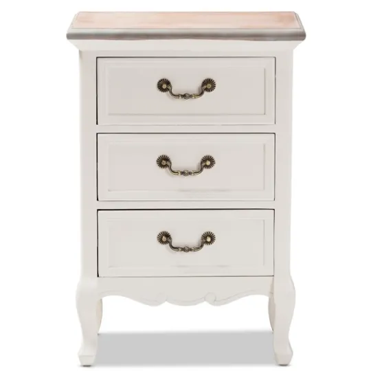 Kirkland's Home Antique Wooden 3-Drawer Nightstand- Nightstands