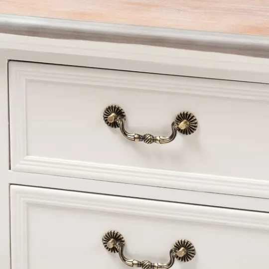 Kirkland's Home Antique Wooden 3-Drawer Nightstand- Nightstands