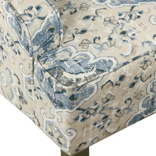 Kirkland's Home Antiqued Medallion Swoop Arm Accent Chair- Accent Chairs