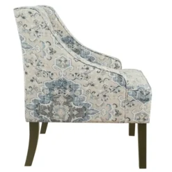 Kirkland's Home Antiqued Medallion Swoop Arm Accent Chair- Accent Chairs