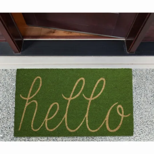 Kirkland's Home Apple Hello Doormat- Doormats