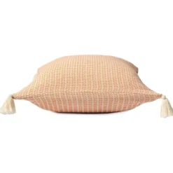 Kirkland's Home Apricot Trapeze Organic Cotton Throw Pillow- Pillows