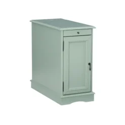 Kirkland's Home Aqua Accent Table With Charging Station- Nightstands